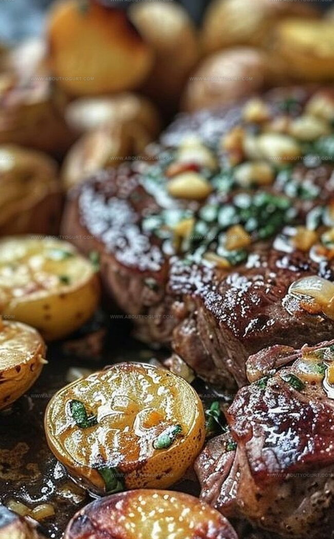 Pro Tips For Buttery Garlic Steak With Roasted Potatoes