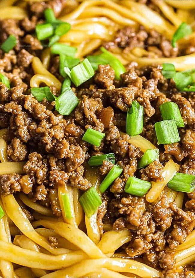 Steps To Make Ground Beef Mongolian Noodles