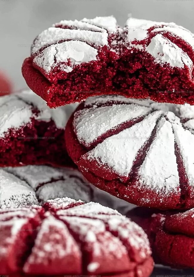 Baking Red Velvet Crinkle Cookie Made Easy